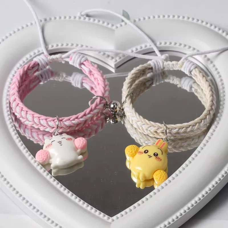 Miniso الأصلي تشيكاوا مضفر زوجين سوار مغناطيسي لطيف ليتل ياكي عالية المظهر أفضل صديق سوار لصديقها