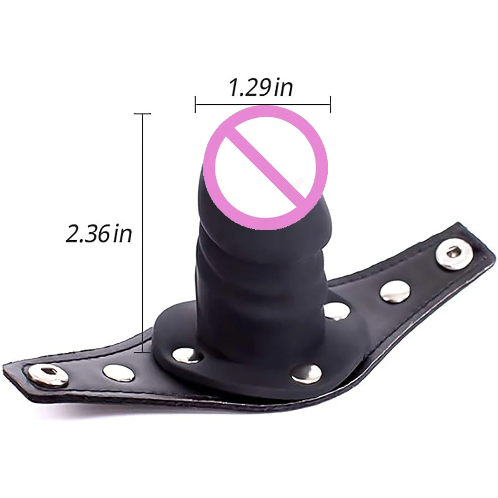 LILUPLAY Bondage Restraint Open Mouth Eye Mask Sex Mask Fetish Sexual Toys Flirting Sex Toys For Couples Black Leather Hood