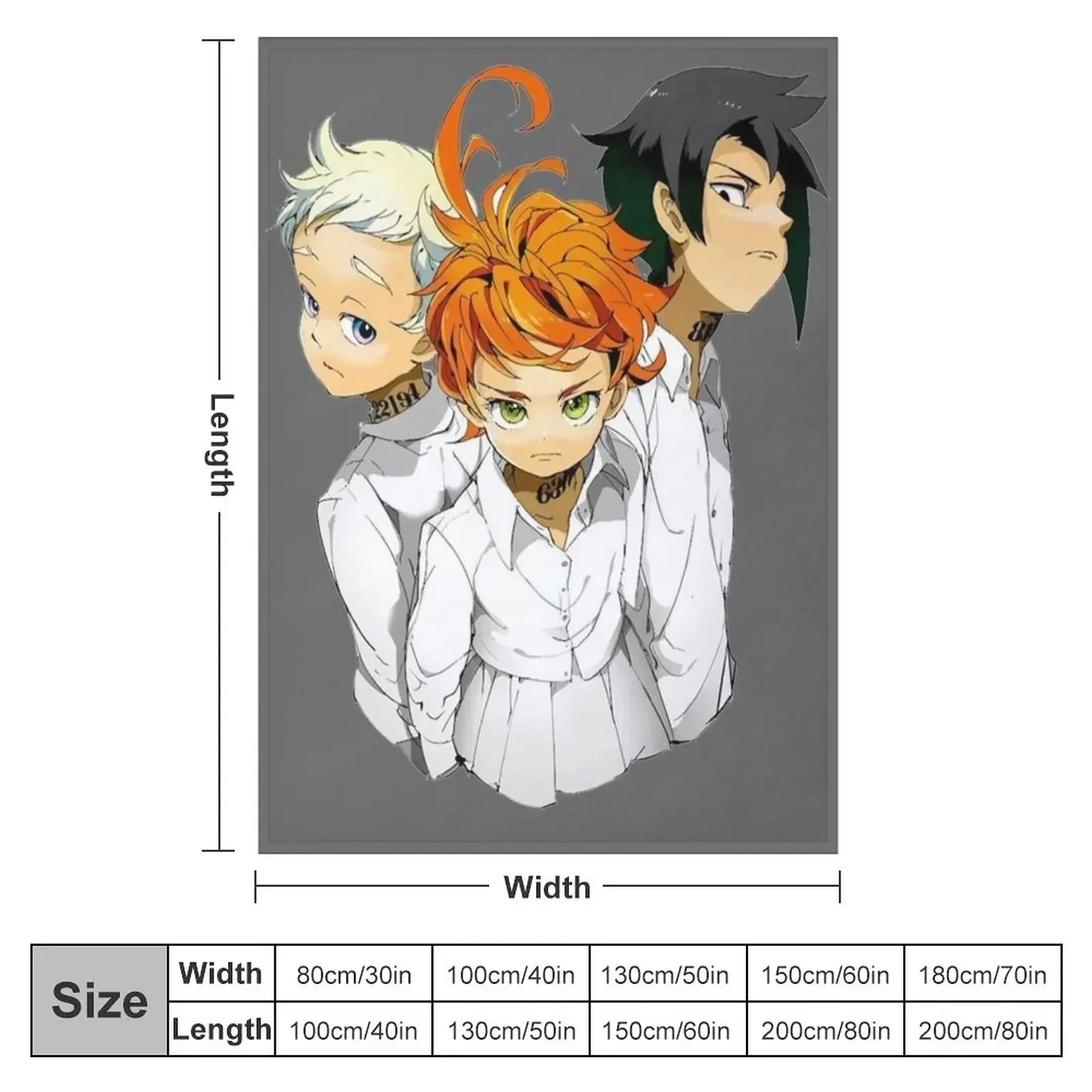 The Promised Neverland Throw Blanket Beautifuls Large Bed Fashionable Blankets