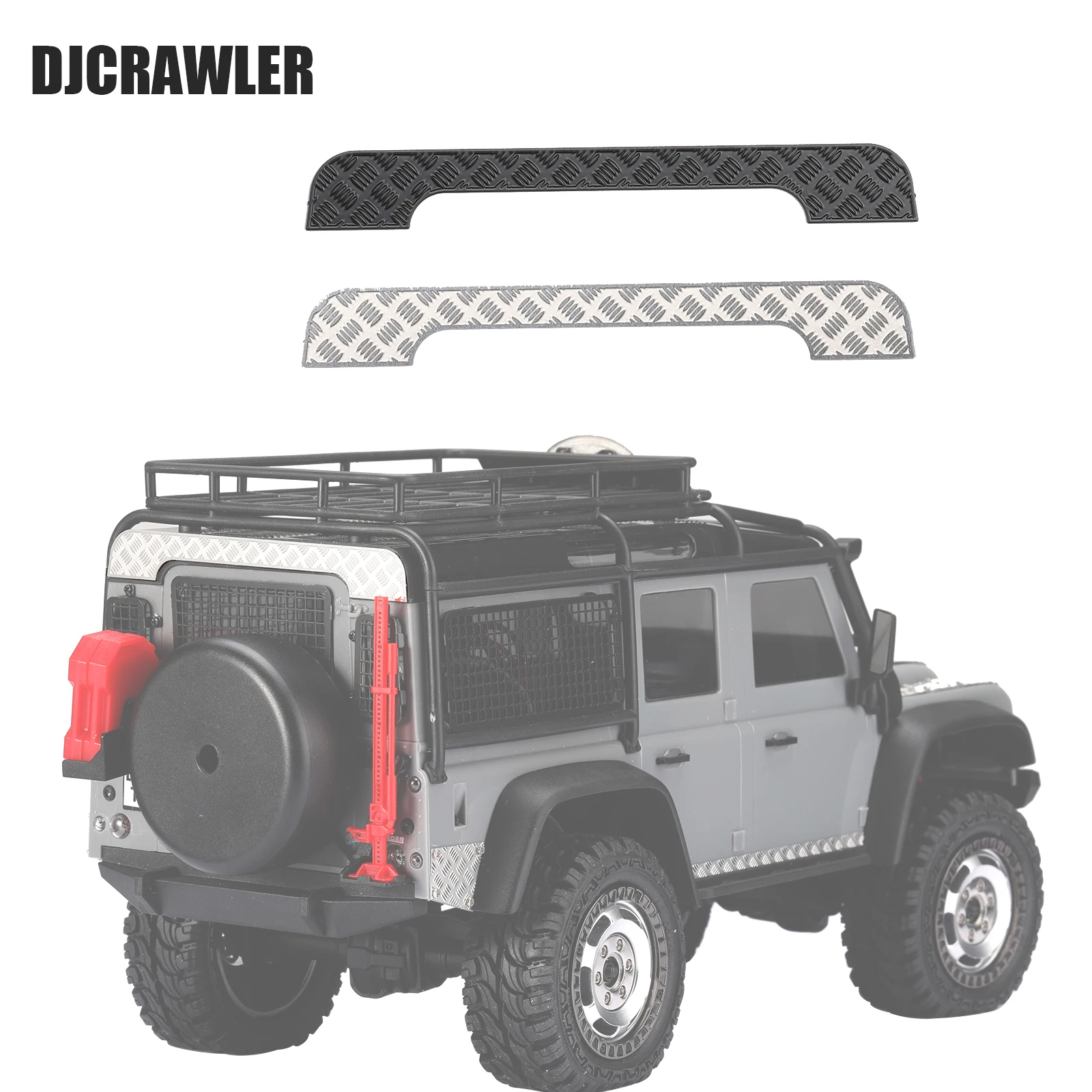 DJC-Placa traseira para RC Car, Body Metal Assembly Piece, Top Skid Plate, Acessórios de Atualização, TRX4-M Defender, 1:18