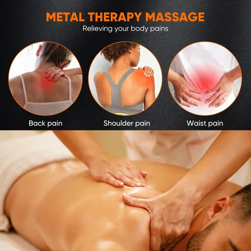 Metal therapy massage kit 5 stainless steel massagers for facial body, head muscles, scalp muscles