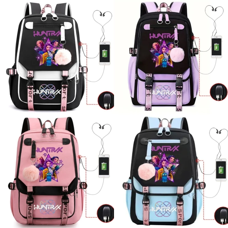 

Hot School Backpack for Students KPop Movie Daily Bagpack 2025 Hot Movie Print Backpacks for Girl Boy Laptop Usb Port Bag Xmas