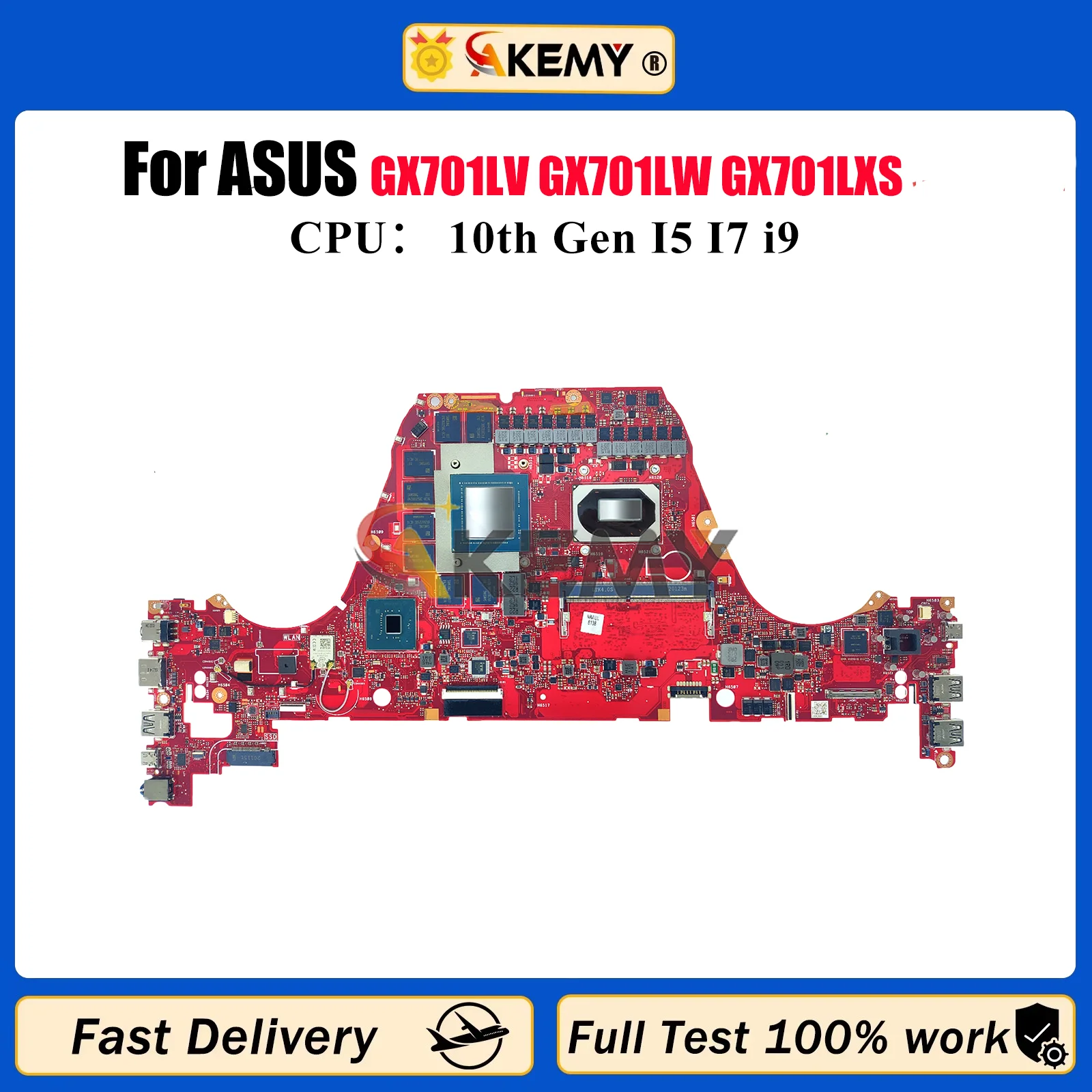 

GX701LXS Laptop Motherboard For ASUS ROG Zephyrus S GX701L GX701LU GX701LV GX701LW GX701LXS Mainboard With I5 I7 i9 CPU tests OK