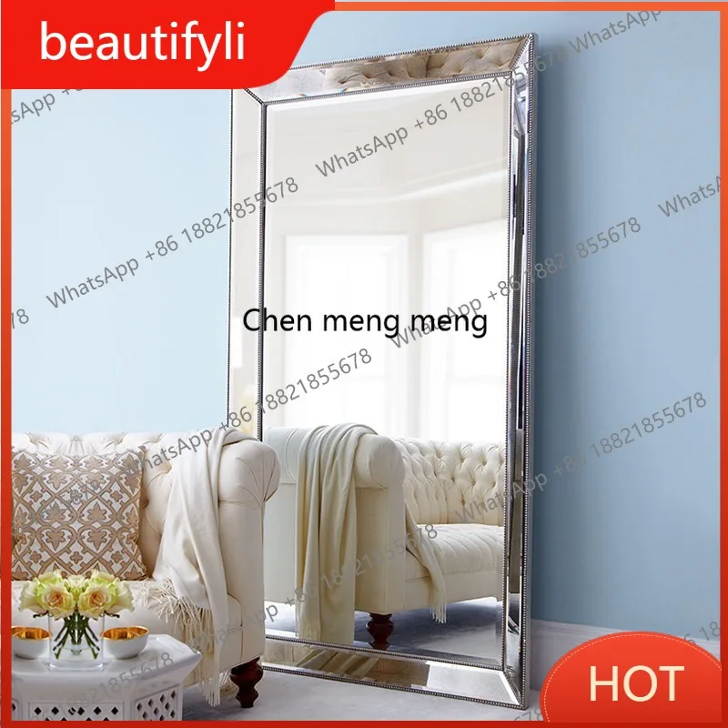 D80 Dressing mirror wall hanging full body floor three-dimensional mirror clothing store fitting mirror