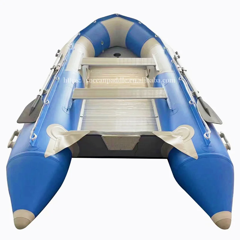 3m 4m PVC/ Orca Hypalon المواد للطي قارب صيد قابل للنفخ مع أرضية الألومنيوم قارب مطاطي قابل للنفخ #2