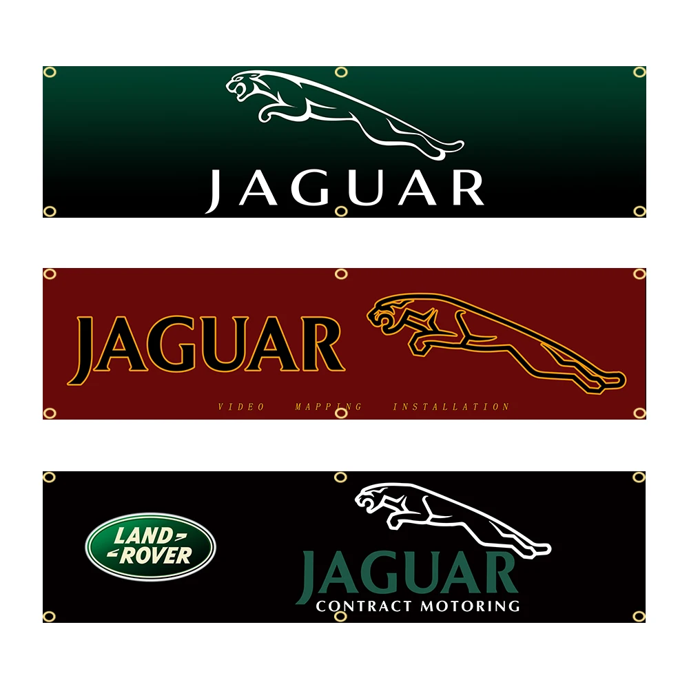 

60X240cm JAGUARs Car Racing Banner Flag Polyester Printed Garage or Outdoor Decoration Tapestry