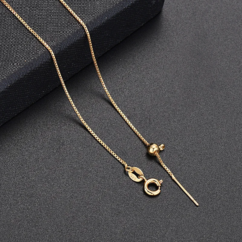 Wholesale Genuine 925 Sterling Silver Piercing Box And O Chain Making DIY Handmade Necklace Accessories