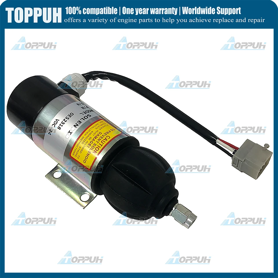 24V Fuel ShutOff Solenoid OE52318 For Perkins 2006 3008 Series Volvo Penta 872825 873754 1830592 872458 881969 Fuel Shutd