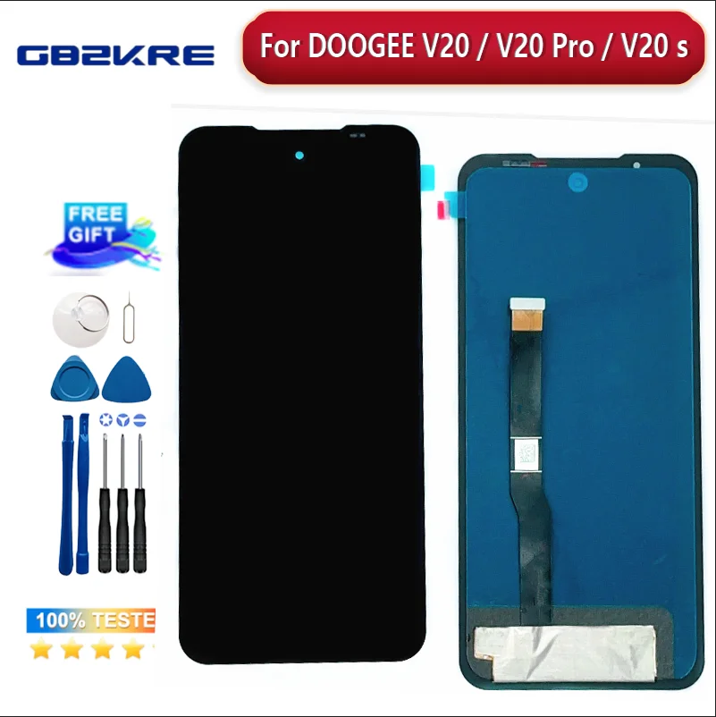 Nowy oryginalny wyświetlacz Lcd dla DOOGEE V20 V20 Pro V20 S z ekranem dotykowym + wymiana zespołu Digitizer LCD naprawa + narzędzie