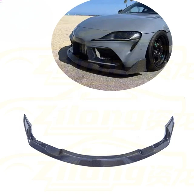 

For 2020-2023 Toyota Bull Demon King A90 front bumper modified with carbon fiber V-style front lip