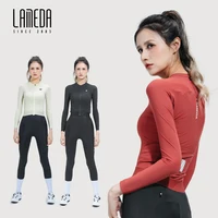 Lameda-Camiseta de ciclismo para mujer, tela fresca de manga larga Upf50 +, ropa transpirable para bicicleta, Jersey antideslizante para bicicleta