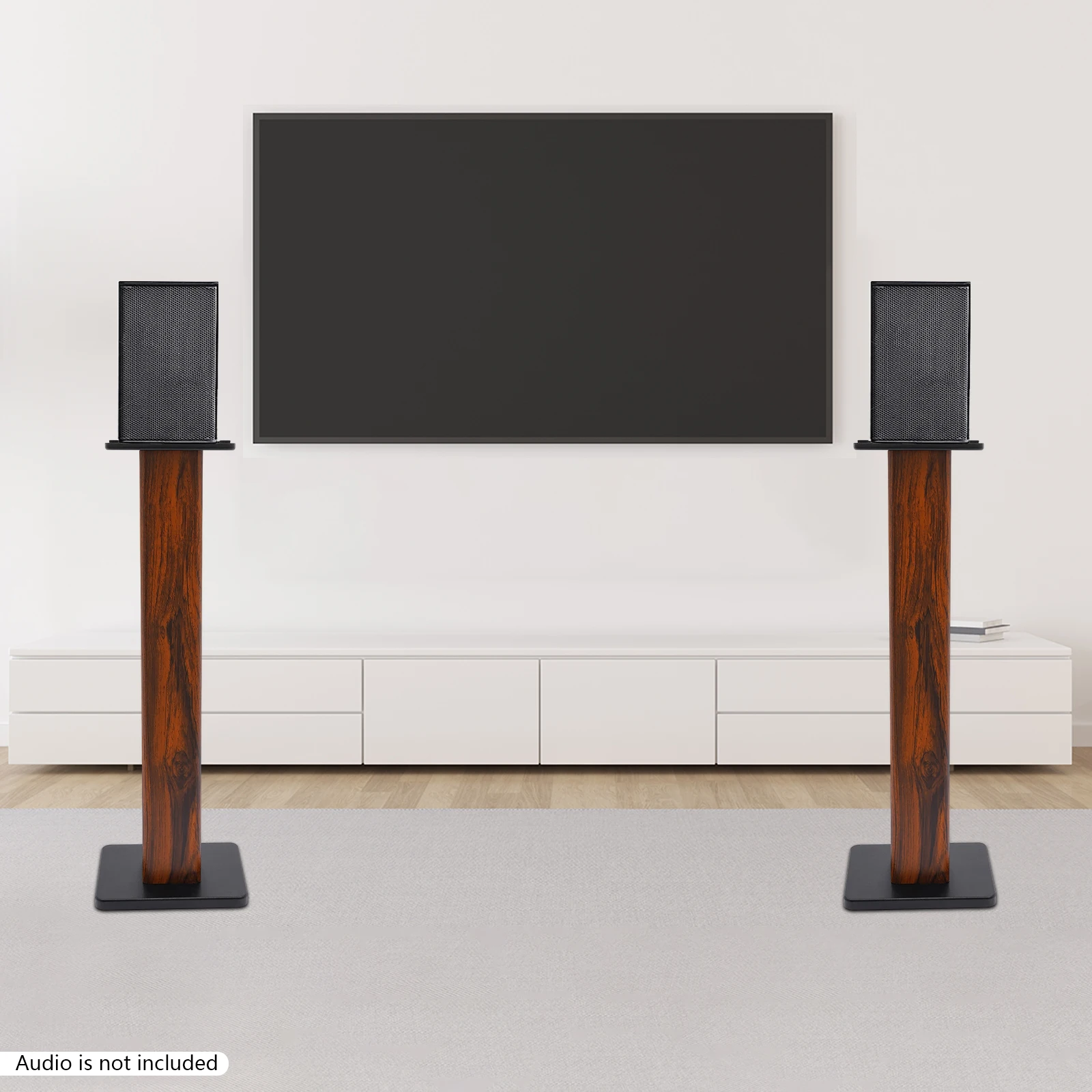 

Speaker Stands with Adjustable Height, Heavy-Duty Home Speaker Stands for Living Room, Home Theater & Desktop Audio Use