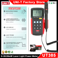 UNI-T UT385 Laser Power Meter Digital 0uW~39.99mW Laser Light Power Sensor Tester with Data Transfer PC Software Analysis