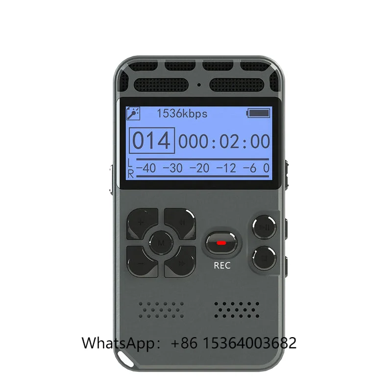 

TJXL-Professional V35 Digital Voice Recorder 1536Kbps Expandable TF Slot Noise-Cancel & MP3 Playback for Students Journalists La