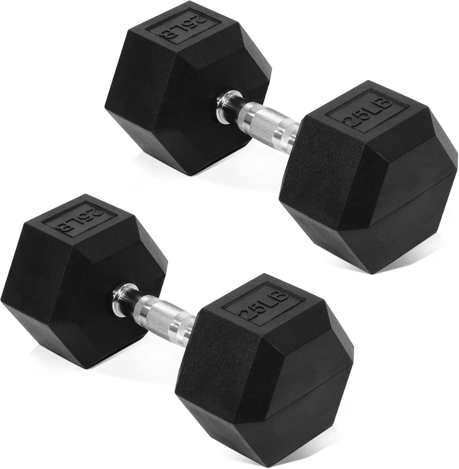 

Hex Dumbbells Rubber Coated Hand Weights for Home Gym Exercises, Pair