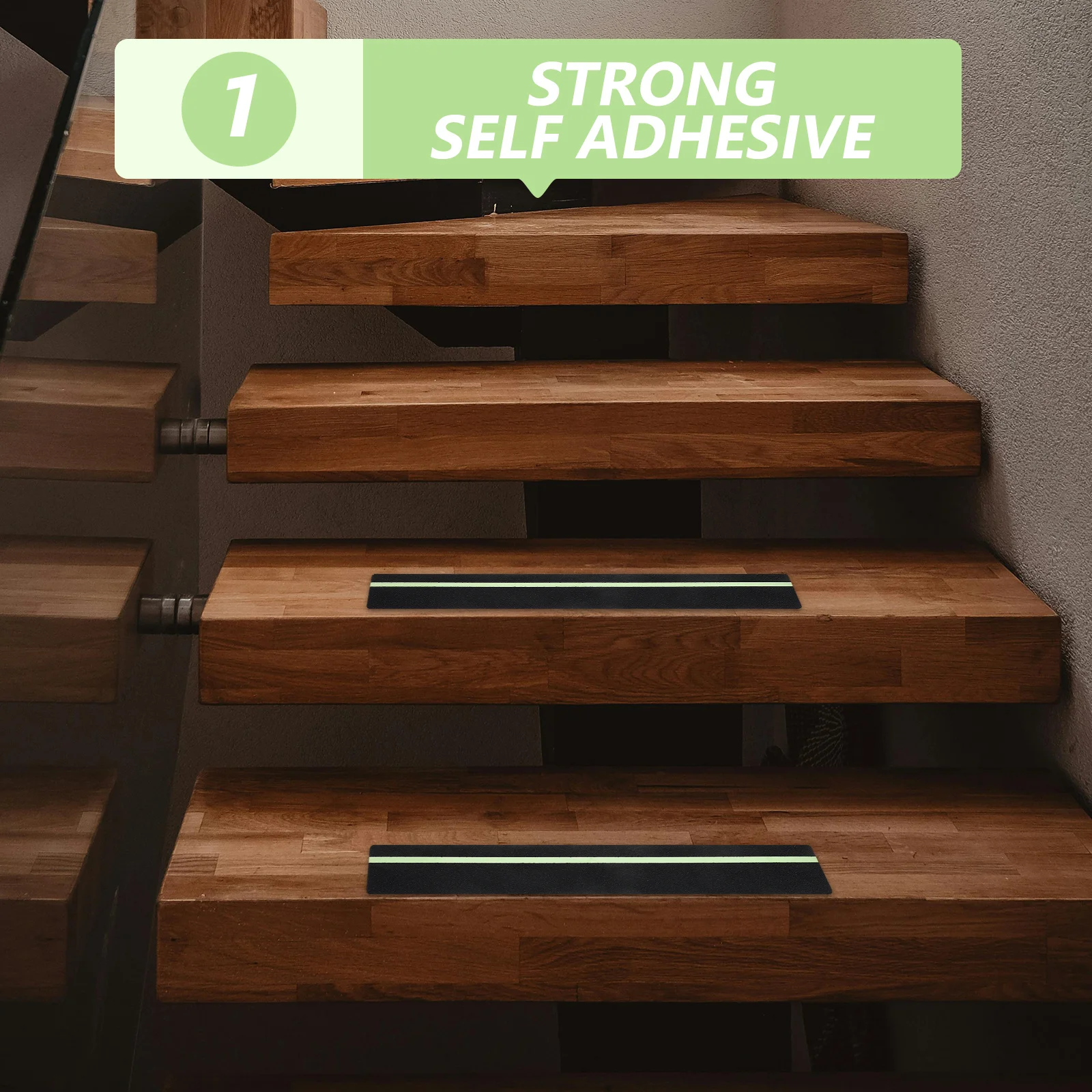 

15pcs Stair Treads Anti-Slip Grip Tape 80-Grits Pre-Cut For Wooden Steps Outdoor Non-Slip Step Mats Heavy-Duty Self-Adhesive