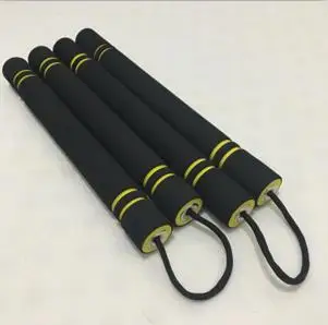 (2pcs/lot) 4C Martial Arts Foam Nunchakus Kids rope chains plastic nunchaku Child kung fu Wushu nunchucks Trainer For beginners