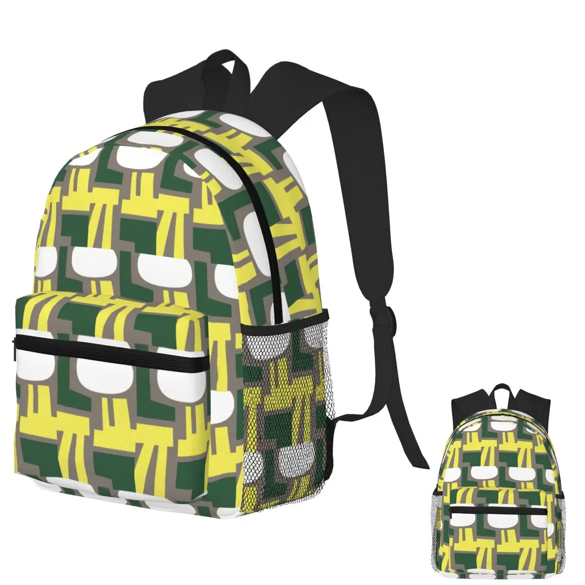 

New York In Korean Typography NYC Hangul Pop Art Poster NYC Print Student Backpack School Bag Daypack Bookbag Shoulder Bags