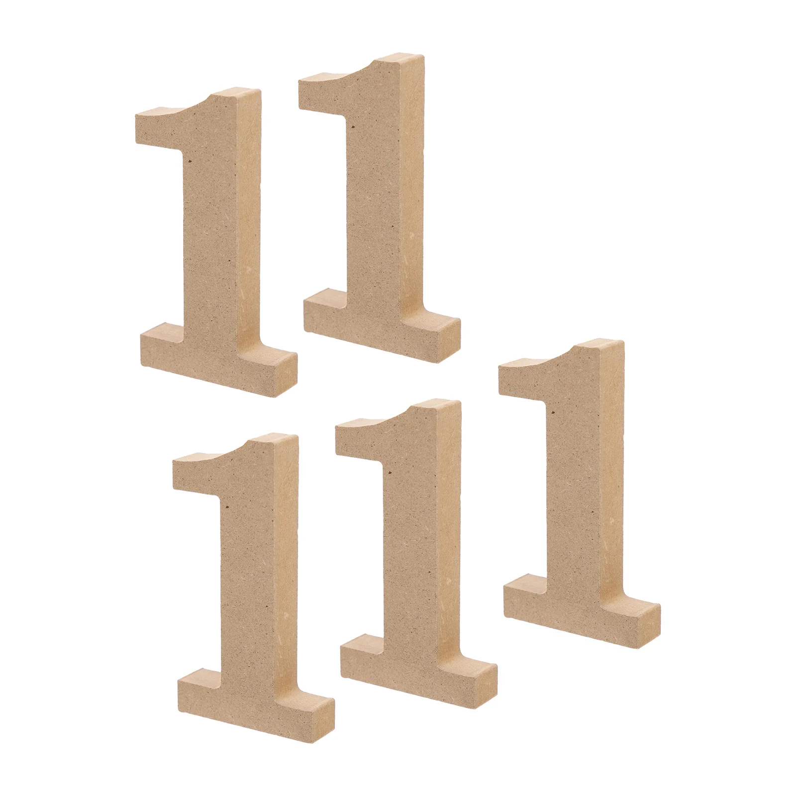 5 Pcs Wooden Numbers House for outside Stickers Sign Desk Signs Craft Decor 1 Household Table Wear-resistant Party