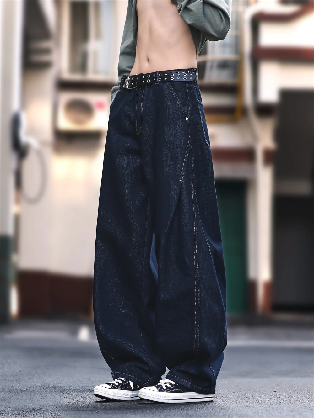 

Original Color American Style Men's Loose Straight Leg Jeans Winter Wear Casual Trousers