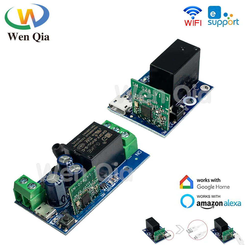 eWelink Smart WiFi Relay Smart Switch Module 5V 12V 24V Smart Life APP Remote Control Timer Work With Alexa Google Home