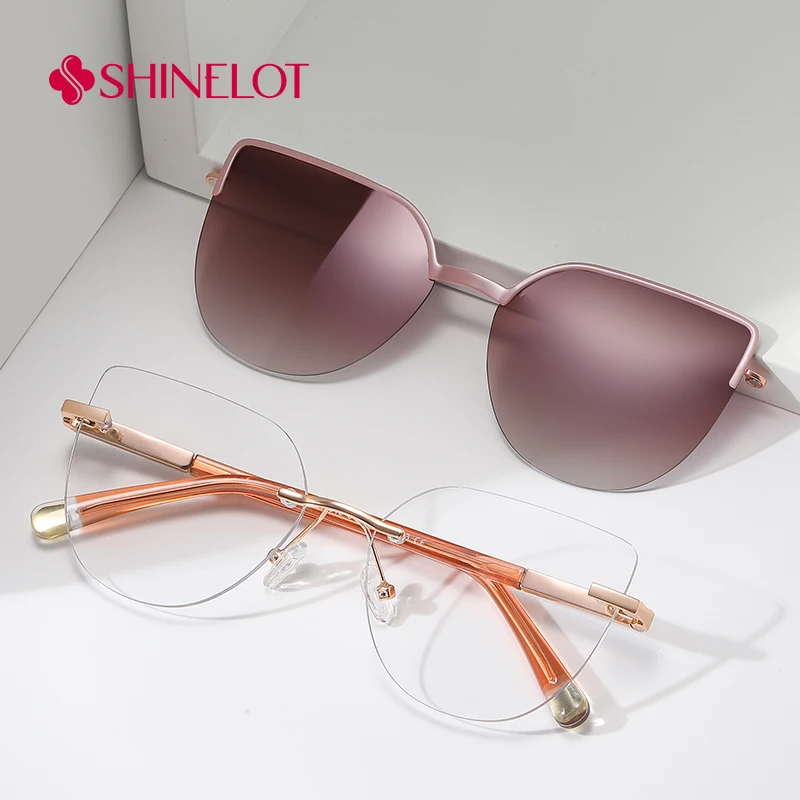 

85016 Women Magnetic Sun Glasses Fashion Clip on Sunglasses Polarization UV400 Female Shades Girlfriend Eyewear Gift