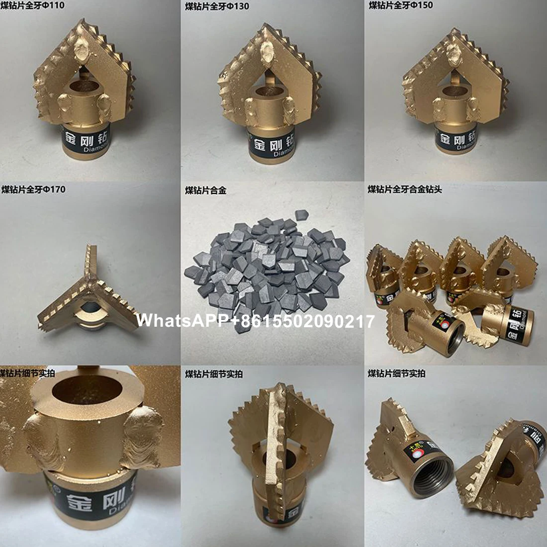 High quality full tooth 3 wing alloy drill bitbig/Well drill middle octagonal arc angle Drilling ,mud pump fitting 3 blade drill