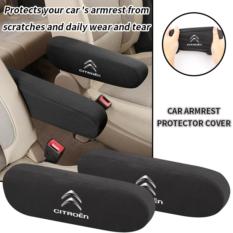 Fabric Car Seat Armrest Cover Breathable Cloth For Citroen C4 C3 C5 C1 C2 Berlingo Celysee Cactus Picasso Aircross Saxo Grand view 5