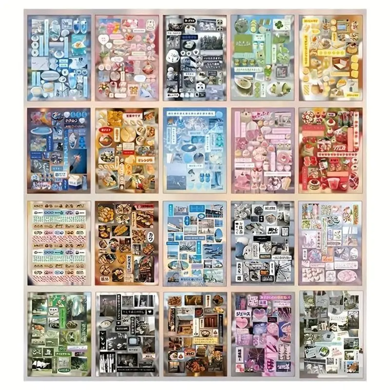 Japanese Manga-Style Sticker Book Romantic Memory Series, 45 Pages Coated Paper Collection
