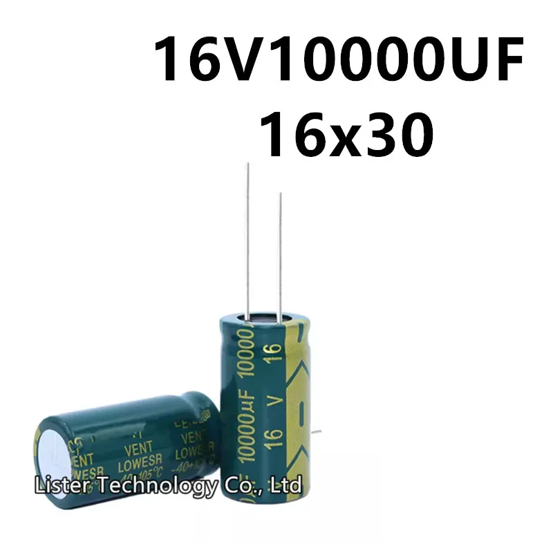 5pcs/lot 16V 10000UF 16V10000UF 10000UF16V volume: 16x30 16*30 High frequency low resistance aluminum electrolytic capacitor