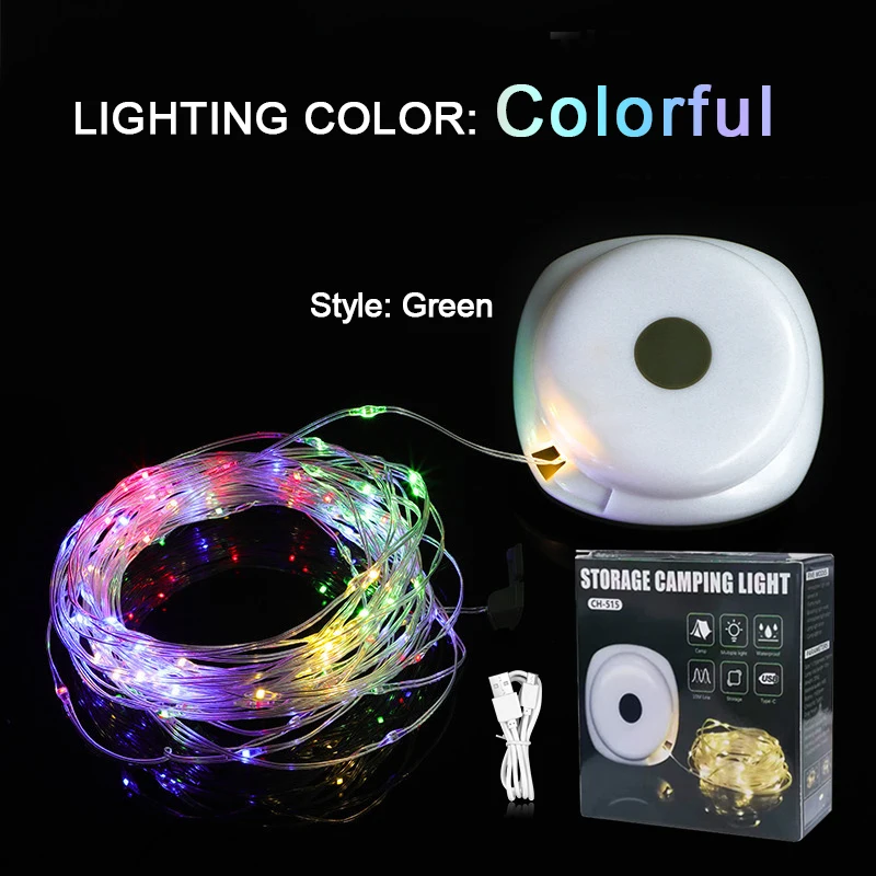 LED String Lights Christmas Wedding Decoration Lanterns Rechargeable 10m Strip Outdoor Camping Tent Canopy Garden Yard Star Lamp