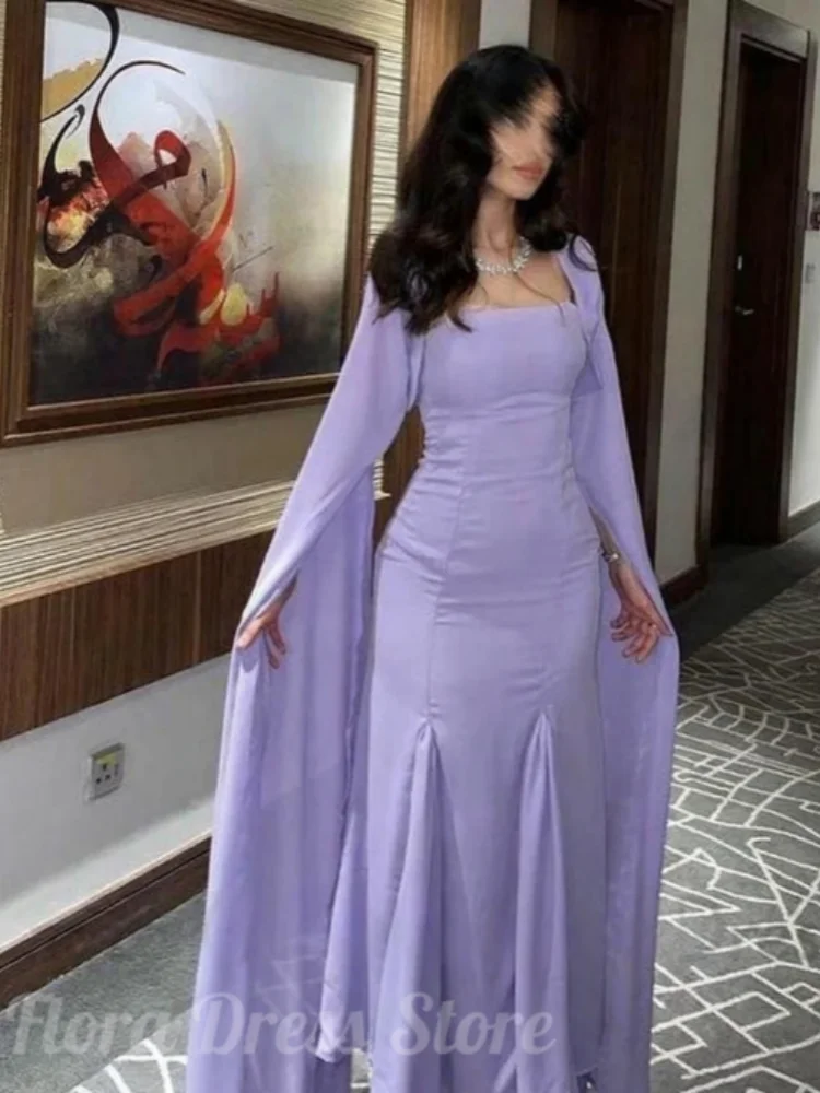 

Flora Dress Customized Evening Dresses Square Collar Mermaid Formal Dresses Dubai Wedding Party Gown for Women