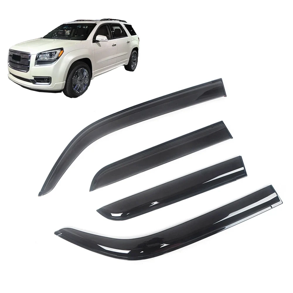 

For GMC Acadia 2007-2019 Auto Side Window Wind Deflectors Visors Black Rain Guard Door Visor Vent Shades Dark Smoke Ventvisor