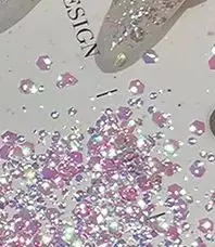 1 جرة حورية البحر البريق مسمار الفن بريق رقيقة جدا رقائق الليزر المجسم الترتر غير النظامية فضفاض مسمار الفن الغبار الملحقات