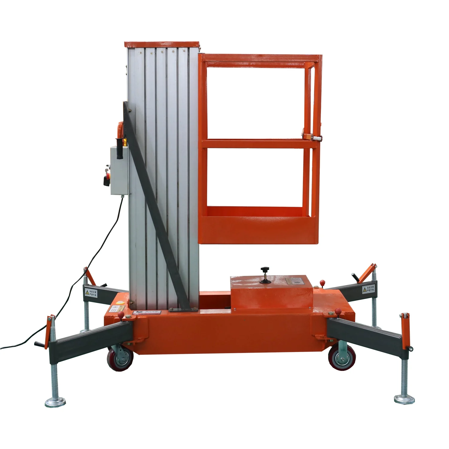 Customized Single Column Double Column Aluminum Alloy Lifting Platform Hydraulic Lift High Rise Work Platform with Wheel
