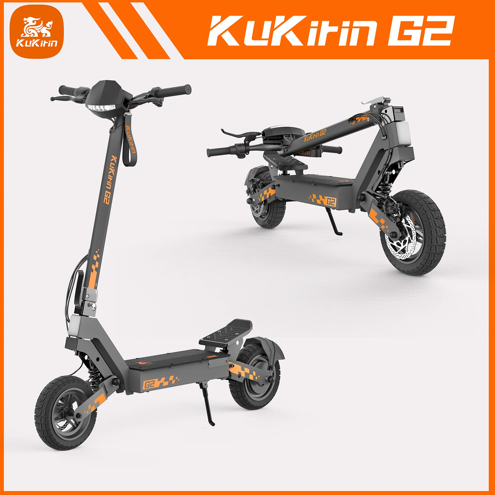 Image of Elektroroller KuKirin G2 mit 500W bürstenlosem Motor, 48V15.6Ah Lithium-Batterie, Reichweite bis zu 55 km, Höchstgeschwindigkeit 25 km/h, intelligenter Touchscreen.