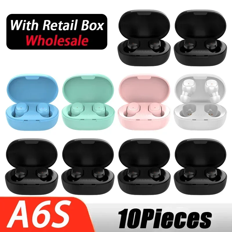 A6S Pro Bluetooth Earphones Mini Headphones Wireless Headset Smart Earbuds Wholesale Sport V5.3 HiFi Fones Display TWS PK M25