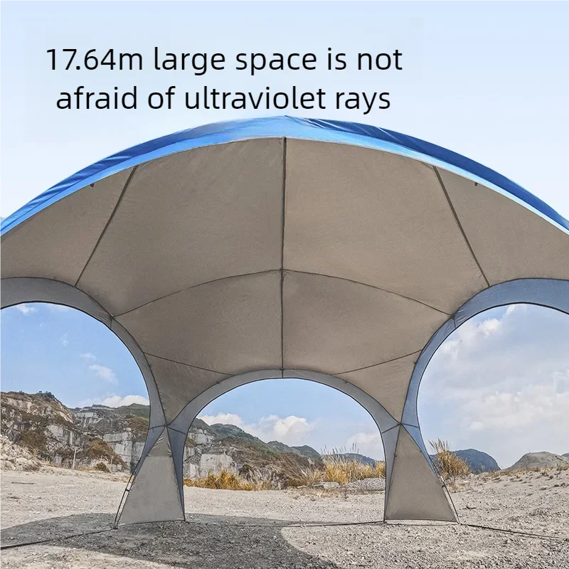 Zadaszenie kopułkowe Duży namiot na zewnątrz Bardzo duża markiza kempingowa Zewnętrzna ochrona przed słońcem Piesze wycieczki Przeciwdeszczowy
