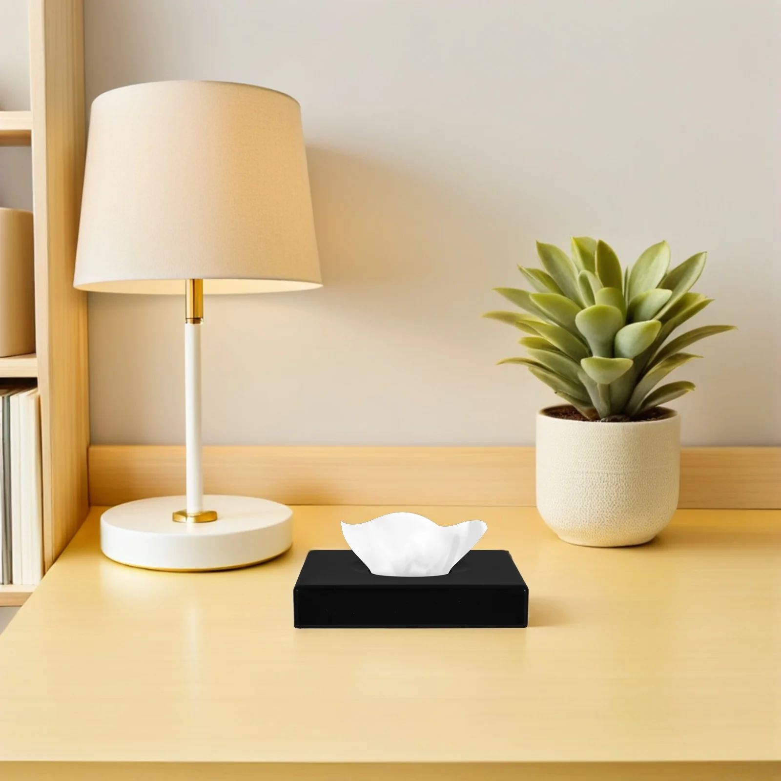 

Desktop Tissue Box Holder Rectangular Plastic Paper Towel Dispenser For Kitchen Bathroom Office Modern Napkin Tissue Case