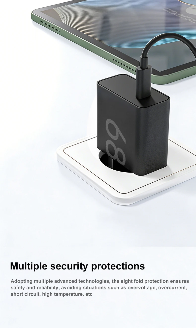 NEUES Original 68W Motorola Ladegerät USB C Typ-C Schnellladegeräte für Motorola Telefonadapter 68W Schnellladekabel Zubehör – Detail 3