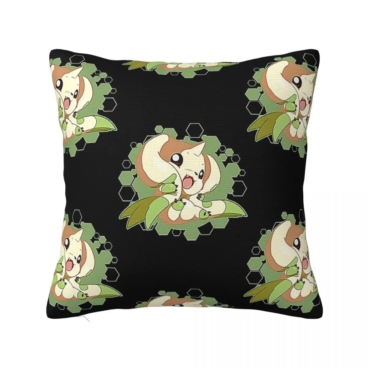 Digimoned Terriermon Chibi Square Pillow Square Pillow White Square pillow