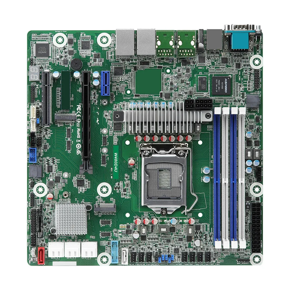 W480D4U Server Motherboard For ASRock Rack DDR4 ECC LGA1200 Support Core10/11 W-1200 1300