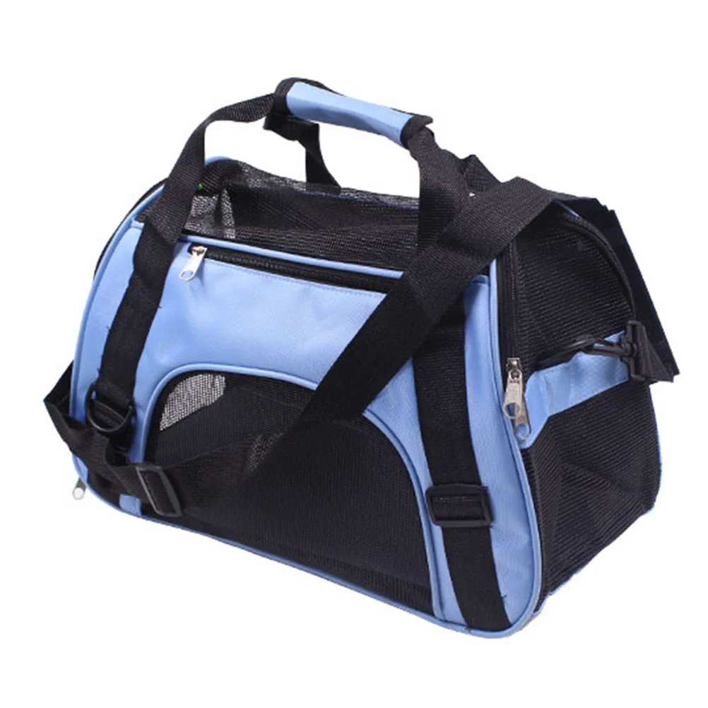 

Durable Pet Backpack Mesh Ventilated Travel Bag Zippered Entry Adjustable Straps Portable Dog For Camping Outdoor Trips Size L