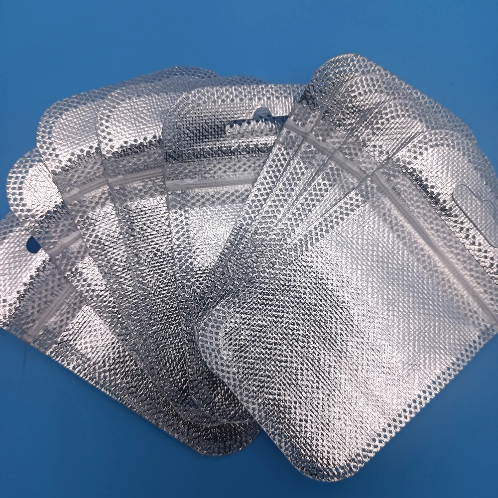 5.5*9 cm 7x11cm gold Small size bags  silver zipper bag, white transparent plastic packaging bag, transparent Pull bone bag