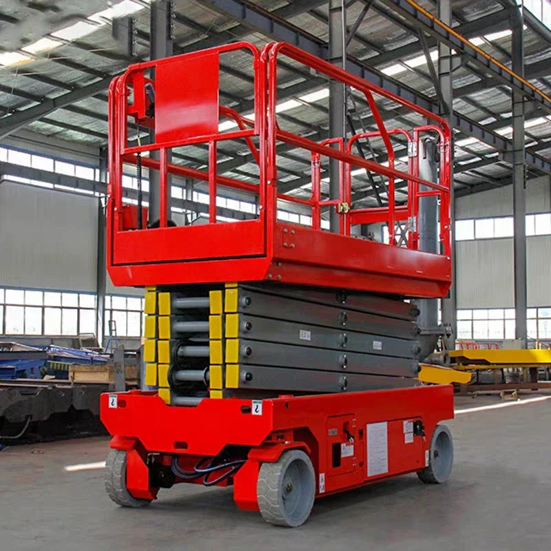 Hydraulic Automsusumu Smdry Powered Scissor Lift Hydraulic Pump Lift Electric Scaffolding Man 2100*830mm Table Size