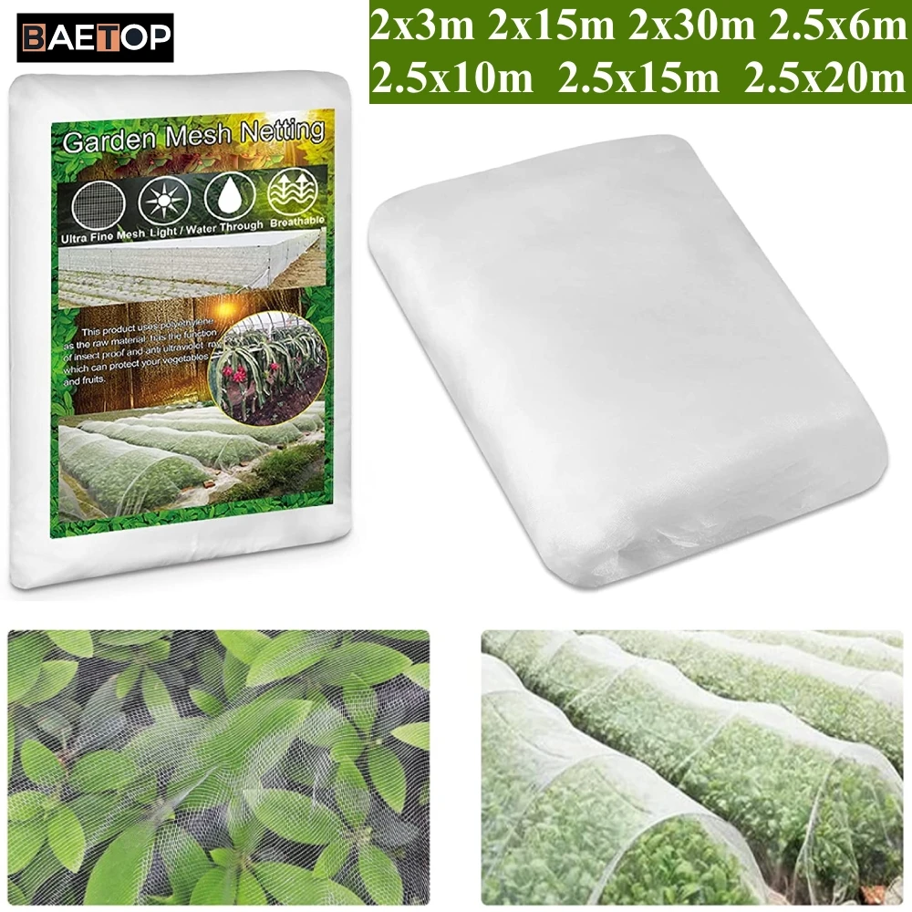 Garden Vegetable Insect Net Cover, Plant Flower Care Protection Network, Bird Pest Prevention Control Mesh, 6 m, 10m Long