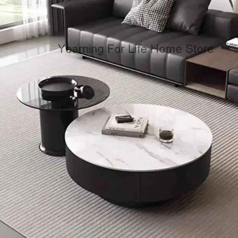 

Books Aesthetic Minimalist Round Moving Coffee Table Cheap Simple Side Table Nordic Designer Mesa Auxiliar Postmodern Furniture