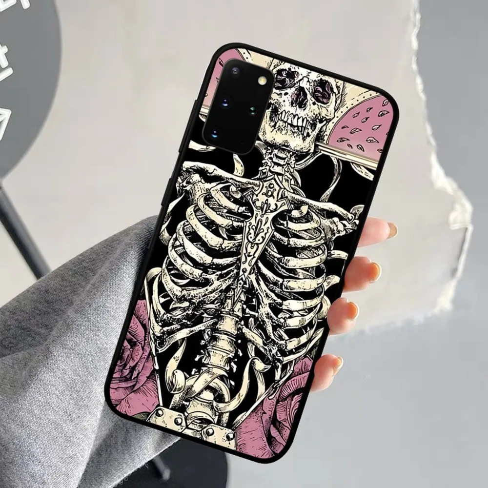 Gothic Fashion Skull Phone Case For Samsung S 9 10 20 21 22 23 30 23plus lite Ultra FE S10lite Fundas