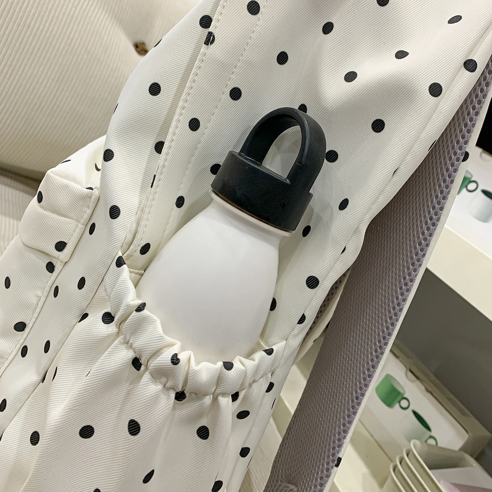 Korean Style Cute Polka Dot Backpack Nylon Women Large Capacity Campus Daypack