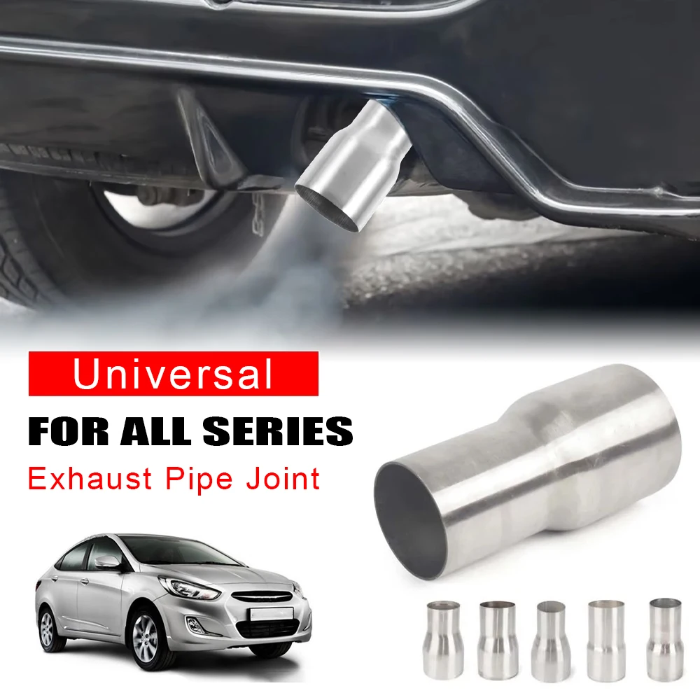 

51 мм 63 мм 57 мм 76 мм универсальный автомобильный выхлопной редуктор из нержавеющей стали, переходник для трубки, соединение впускной трубы